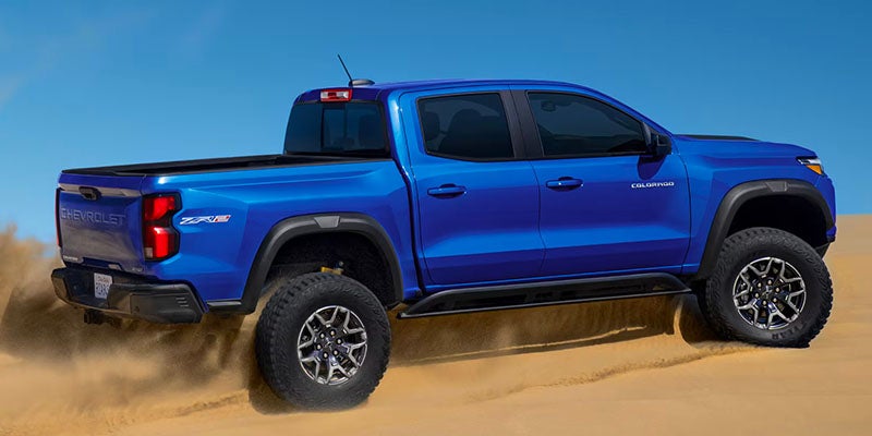 A blue 2025 Chevrolet Colorado