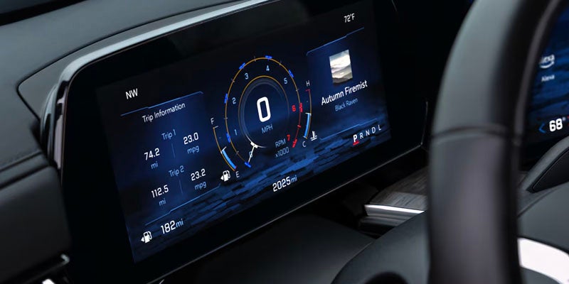 A close up look at the 2025 Chevrolet Tahoe driver dash