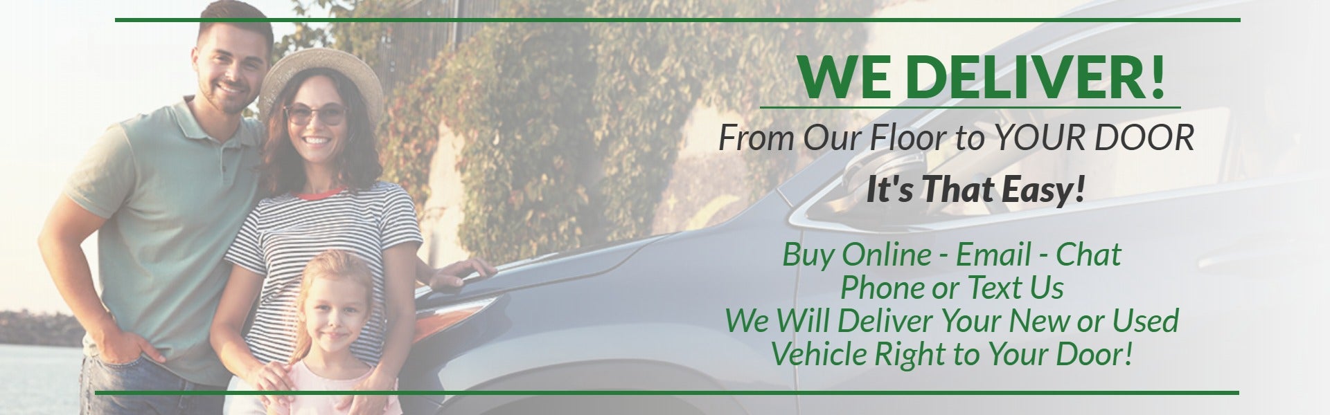 We deliver! From our floor to your door.